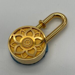 ω美品【HERMES エルメス カデナ FantaisieIndiennes 2008年限定 ゴールド Gold 蓮の花 魅惑のインド アクセサリー バッグチャーム】TK1955