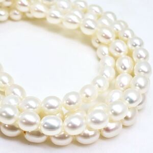 良品!!＊本真珠2連ネックレス＊j 約60.7g 約42.0cm パール pearl necklace jewelry silver DA0/DB0