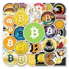 ビットコイン防水ステッカー　ヘルメットスケボー　スーツケースストリート　パソコン