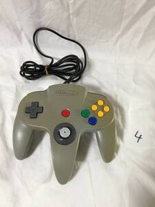 任天堂64　NINTENDO64　コントローラー　グレー　動作確認済 　④