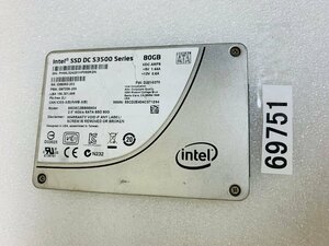 SSD80GB SATA 2.5 インチ SSD80GB 2.5 INTEL SSD 80GB 7mm 使用時間50627時間