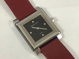 ☆中古・動作品☆CENTURY センチュリー クォーツ スクエア 腕時計 TIME GEM タイムジェム スイス製 純正ベルト