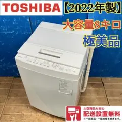 293Z 洗濯機 大容量 8キロ 東芝 2022年製 大型 ファミリータイプ