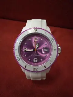 ICE WATCH　ダイバーズウォッチ　白×紫　腕時計