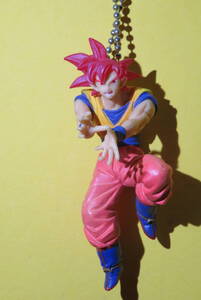 ドラゴンボール　フィギュアスイングキーホルダー/スーパーサイヤ人ゴッド　孫悟空