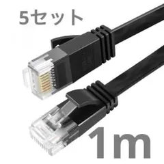 新品未使用　LANケーブル CAT6 1m×5点セット