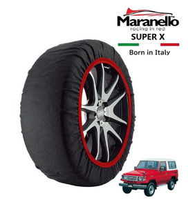 Maranello正規品 スノーソックス トヨタ ランドクルーザー 70 HZJ74K 4WD 265/70R16 16インチ SUPER X 布製 タイヤ チェーン イタリア製