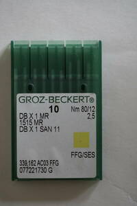 ♪♪♪GROZ-BECKRT・グロッツ べケルト工業用ミシン針・DB×1MR 80 12番手 9本♪♪♪25