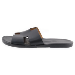 HERMES エルメス Izmir Sandal イズミールレザーフラットサンダル ブラック