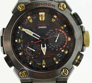 ◯ CASIO カシオ G-SHOCK ジーショック MR-G GPSハイブリッド電波ソーラー 赤備え 腕時計 MRG-G1000B-1A4JR 黒 ブラック 103