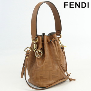 6/16はさらに+11倍 中古 フェンディ ハンドバッグ レディース ブランド FENDI ミニ モントレゾール レザー 8BS010 AAIK ブラウン