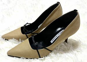 マノロブラニク　MANOLO BLAHNIK パンプス　ピンヒール　36.5