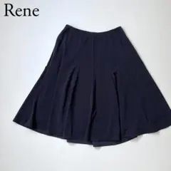 美品　Rene ルネ　フレアスカート　ネイビー　膝丈　サイズ36