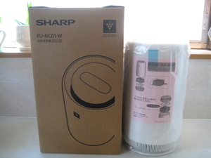 ★SHARP シャープ 空気清浄機 FU-NC01-W 高濃度プラズマクラスター7000 集じん脱臭一体型フィルター他 ホワイト系 2021年製 新品未使用★