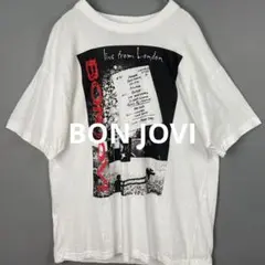 90s VON JOVI ボンジョヴィ Tシャツ ツアーT 袖裾シングル L