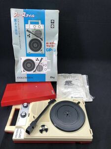 7-52 コロンビア ポータブルレコードプレーヤー GP-3 レッド COLUMBIA コロムビア