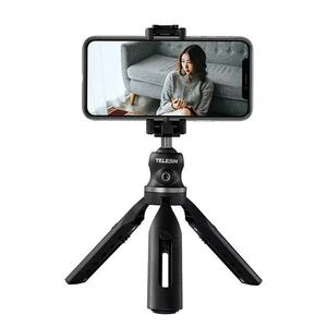 3in1自撮り棒 スマホ三脚 カメラ三脚 5段伸縮 コールドシュー付き iphone Gopro Osmo Canon対応