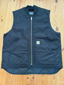 美品 Carhartt ダックベスト XL ブラック V01-BLK カーハート ベストDUCK VEST