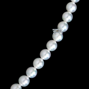 C1445【MIKIMOTO】ミキモト 逸品アコヤ真珠８．０～７．５mm SLVネックレス【BRAND CLUB HILTON OSAKA】