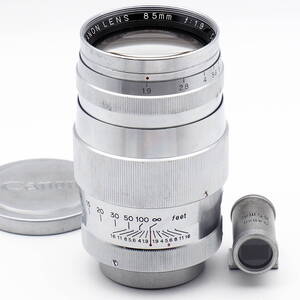 Canon 85mm F1.9 for L39 Leica Screw Mount L:No.62777 With Finder F1.5 は高額ですがこちらはお求めやすい 中望遠 ヴィンテージ SILVER