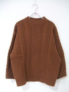 ROKU 6 BEAUTY&YOUTH CABLE KNIT ケーブルニット セーター ブラウン レディース ロクビューティアンドユース 中古 1-1009T 183142