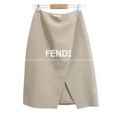 美品 FENDI ロング丈 ミモレ丈 ラップスカート ロングスカート