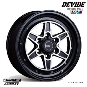 送料無料 SSR DEVIDE MK-6 BLACK EDITION 6.5J-16 +38 6H-139.7 (16インチ) 6H139.7 6.5J+38【4本セット 新品】