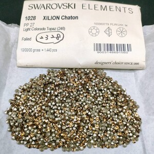 ☆ほぼ未使用 SWAROVSKI スワロフスキー ルース 約2300個 1028 27PP 10gross Light Colorado 223 Topaz ライトコロラドトパーズ R-456