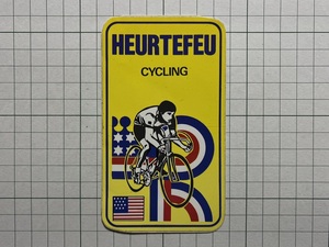 フランス 古いステッカー：HEURTEFEU CYCLING サイクリング ウェア メーカー ジャージ ツールドフランス 自転車 +Hb