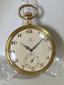 OMEGA オメガ　cal.35.5L-T1 １９２０年代製　懐中時計 稼働中　ニッケルケース　スイス製　アンティーク　手巻き　スモセコ 