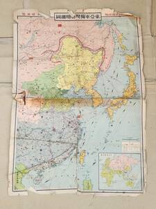 ３６　昭和１２年　東亞軍備現勢明細圖　満洲國　朝鮮　台湾　樺太　古地図