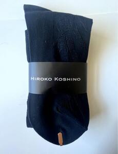 HIROKO KOSHINO　コシノヒロコ　黒　ハイソックス　ナイロン　新品未使用