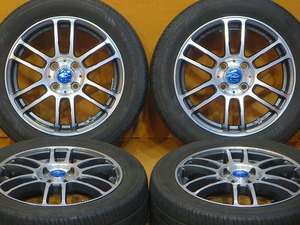 軽量ホイール美品 溝あり【TOPY ZINA LITE ブリヂストン 185/55R15 82V】15インチ 5.5J+45 PCD100-4H bB パッソ ヴィッツ デミオ マーチ