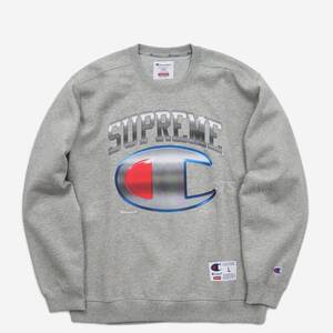 新品未開封 納品書付き SUPREME Champion Chrome Crewneck Heather Grey グレー チャンピオン トレーナー