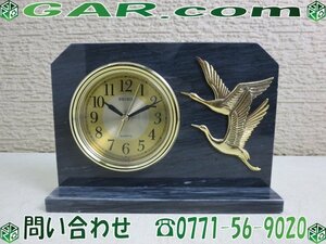 MF43 SEIKO/セイコー 大理石 置時計 記念品 QZ253T 置物 インテリア アナログ