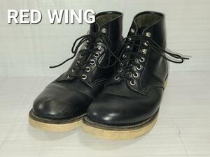 レッド ウィング RED WING ブーツ 靴 黒 レースアップ プレーントゥ