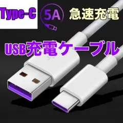 Type-C USB ケーブル 1m ホワイト 5A 高品質 タイプC 急速充電