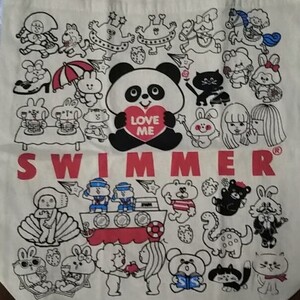 ＊未使用＊SWIMMER/スイマー トートバッグ 送料￥180- パンダ クマ うさぎ ネコ SWM エコバッグ