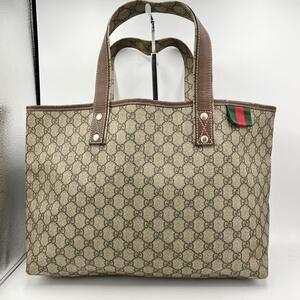 GUCCI グッチ トートバッグ シェリーライン GGキャンバス　PVC 大容量