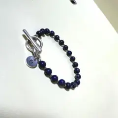 GARNI Stone Ball Chain Bracelet blue美品