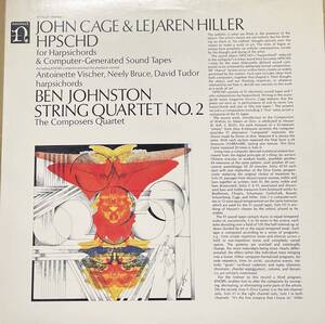 LP ジョン・ケージ＆レジャレン・ヒラー HPSCHD JOHN CAGE&LEJAREN HILLER NONESUCH