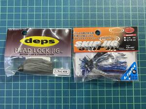 deps デプス ヘッドロックジグ 1/4oz ラッキークラフト SKIP JIG 1/16 ラバージグ２個セット【Ｆ】