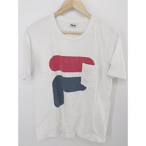 ◇ FILA フィラ 半袖 Tシャツ カットソー サイズL オフホワイト レッド ネイビー メンズ P