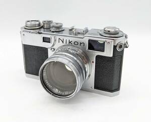 ■【シャッターOK】Nikon ニコン S2 レンジファインダー フィルムカメラ NIKKOR-S.C 1:1.4 f=5cm レンズ付き