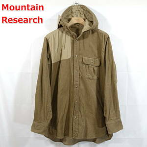 【定番】マウンテンリサーチ　フード付きコーデュロイシャツ　mountain research　（Hooded MT Shirt）　サイズＬ　ベージュ