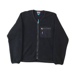 美品 PATAGONIA パタゴニア シンチラ フリース カーディガン ジャケット ノーカラー ブラック 黒 ユニセックス S/M