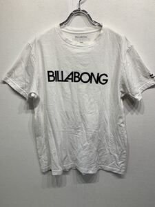 【人気】BILLA BONG/ビラボン 　Tシャツ　メンズL　白/ホワイト 　ビッグロゴ　夏物　サーフィン　スケボー　K1999