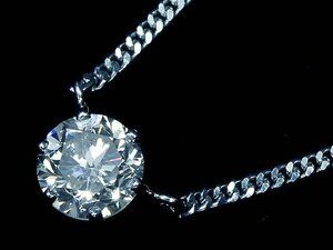 RL13137D【1円～】新品仕上【RK宝石】≪DIAMOND≫ ジュエリーマキ 極上ダイヤモンド 特大1.06ct!! Pt850 超高級 一粒ダイヤ ネックレス