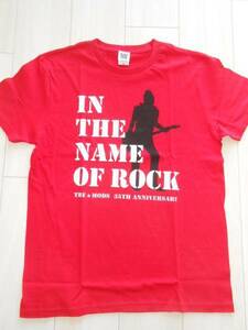 モッズ/MODS/35周年IN THE NAME OF ROCK シルエットTシャツ/赤/M/森山達也/北里晃一/梶浦雅裕/苣木寛之/佐々木周