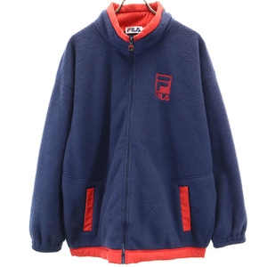 フィラ 90s オールド フリースジャケット L ネイビー FILA メンズ